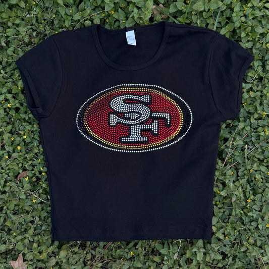 SF Rhinestone Baby Tee