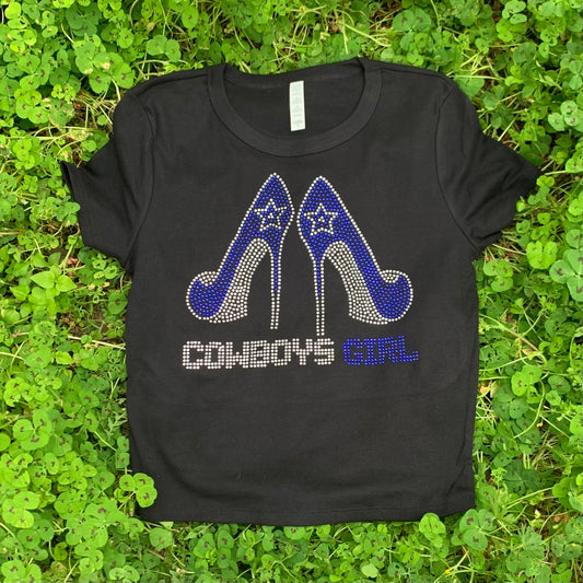 Cowboys Girl Rhinestone Baby Tee