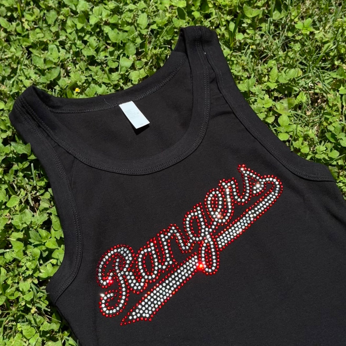 Texas Rangers Rhinestone Cropped Tank