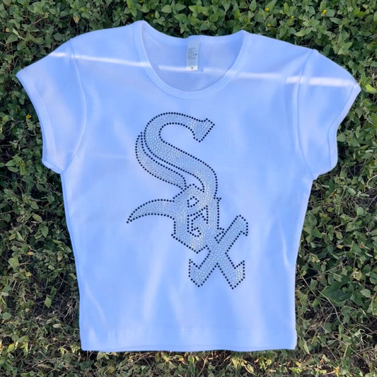 White Sox Rhinestone Baby Tee