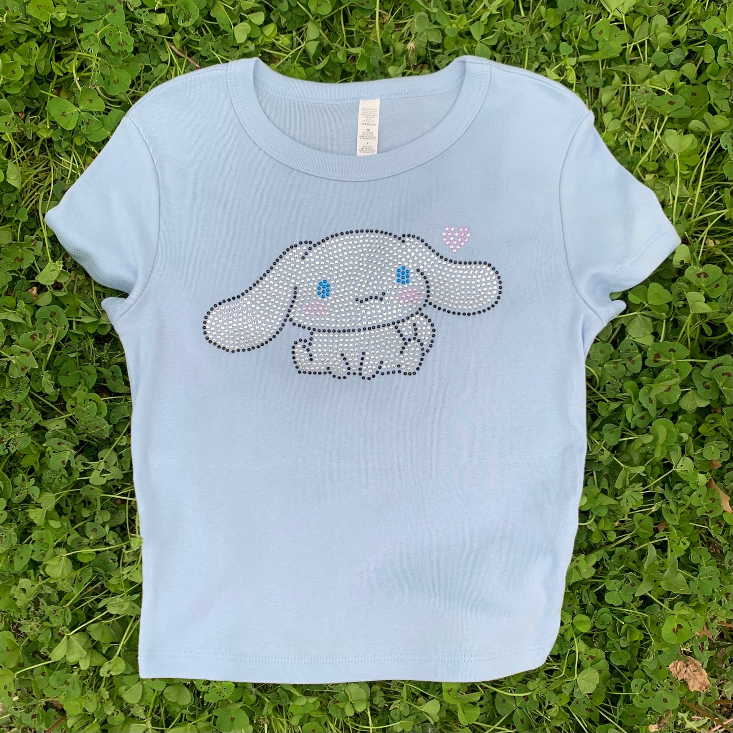 Cinnamon Roll Rhinestone Baby Tee