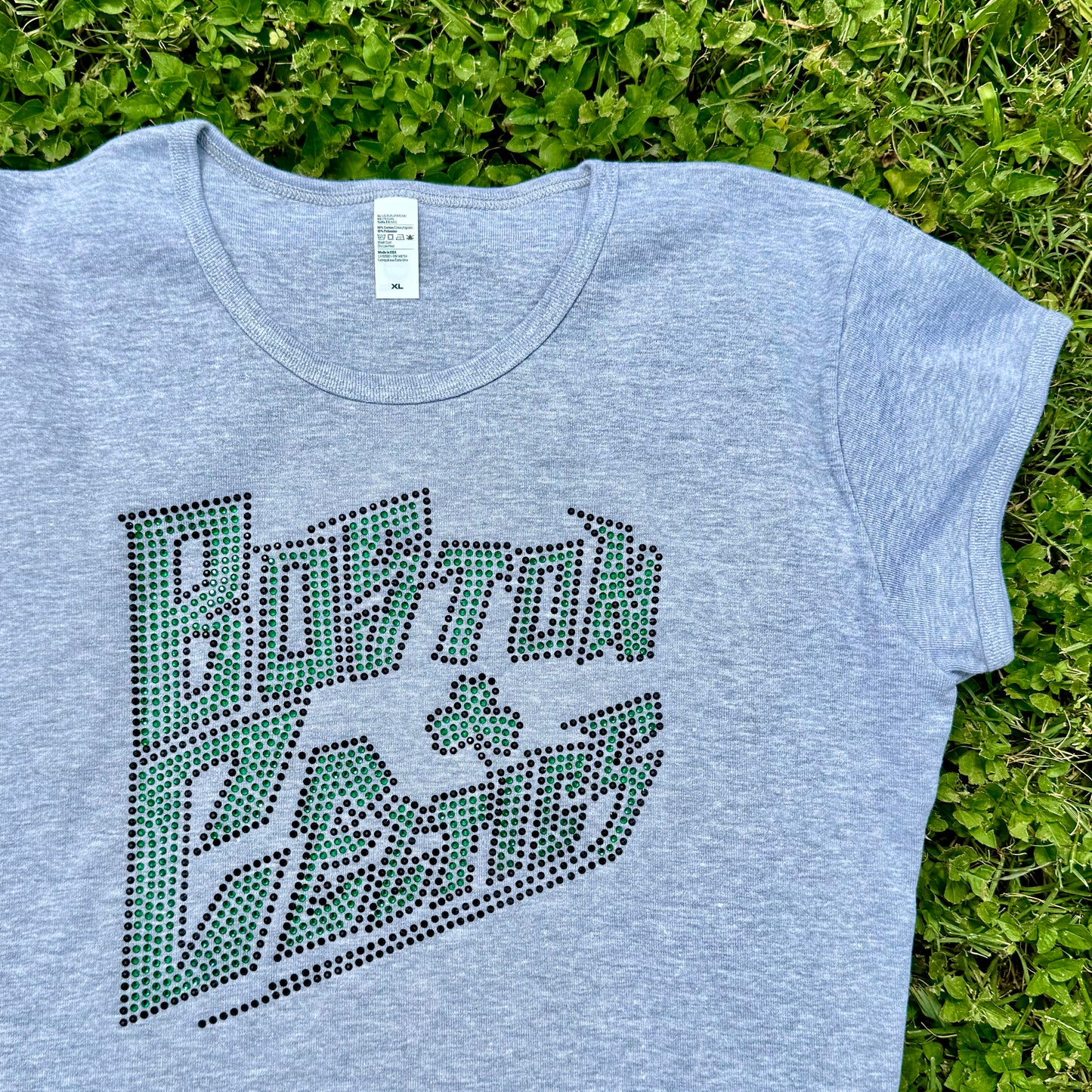 Boston Celtics Basketball Rhinestone Baby Tee