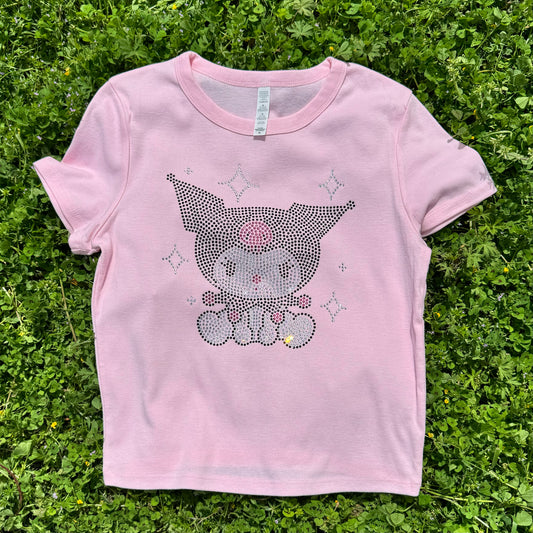 Kuromi Sparkles Rhinestone Baby Tee