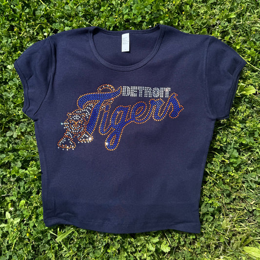 Tigers Rhinestone Baby Tee