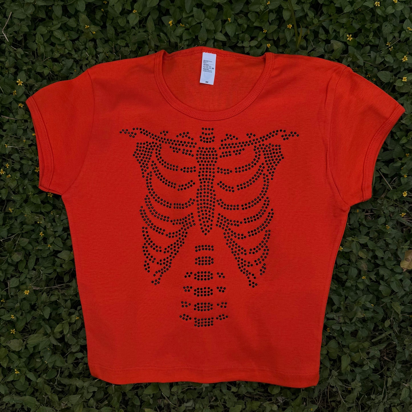 Skeleton Rhinestone Baby Tee
