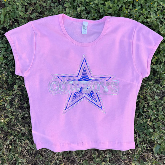 Cowboys Rhinestone Baby Tee