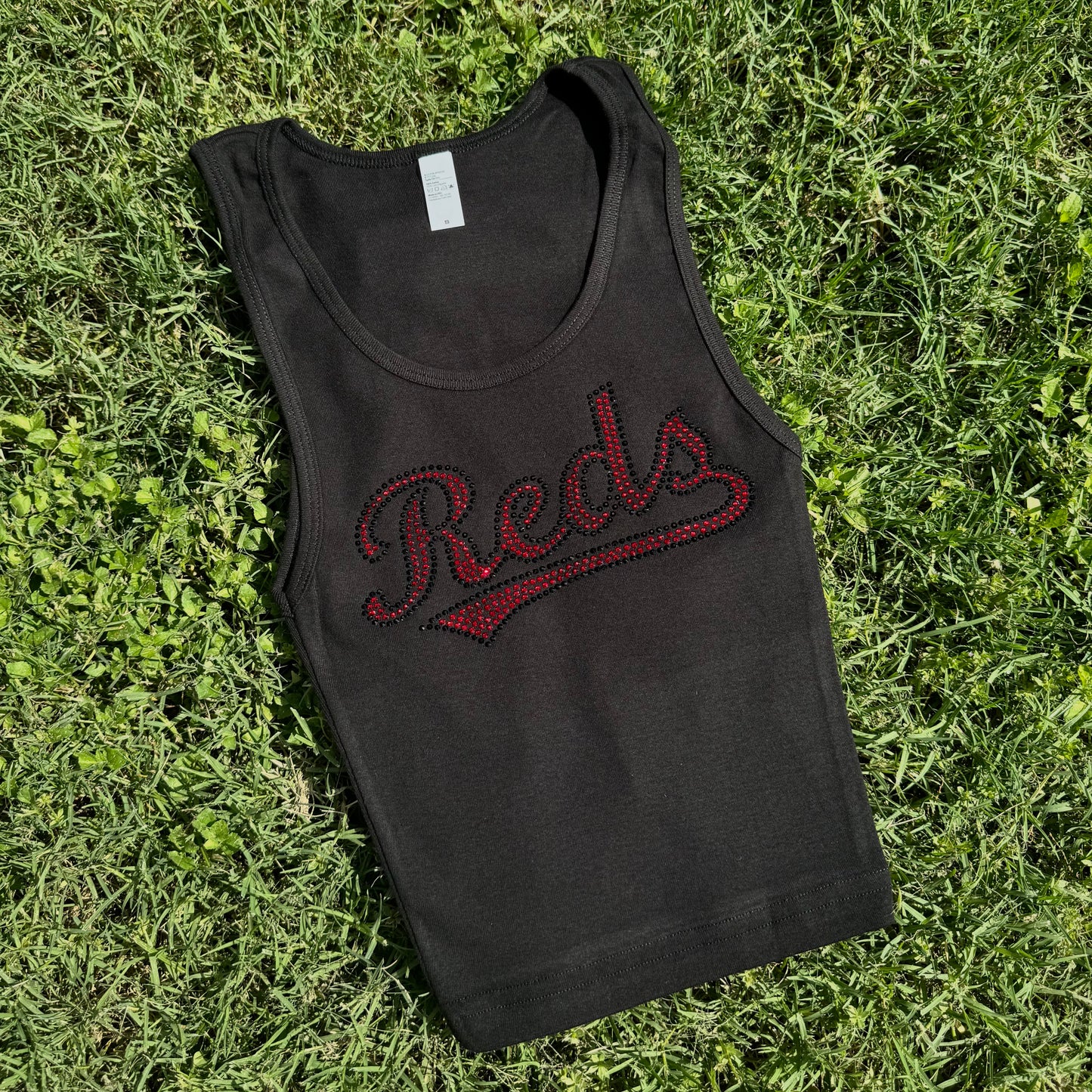 Reds Rhinestone Cropped Tank Petite
