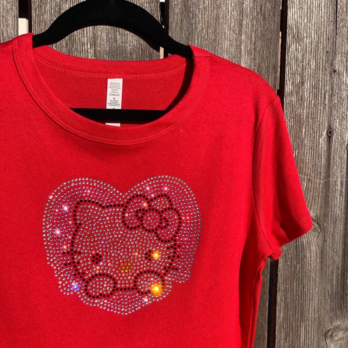 Hello Kitty Heart Rhinestone Baby Tee