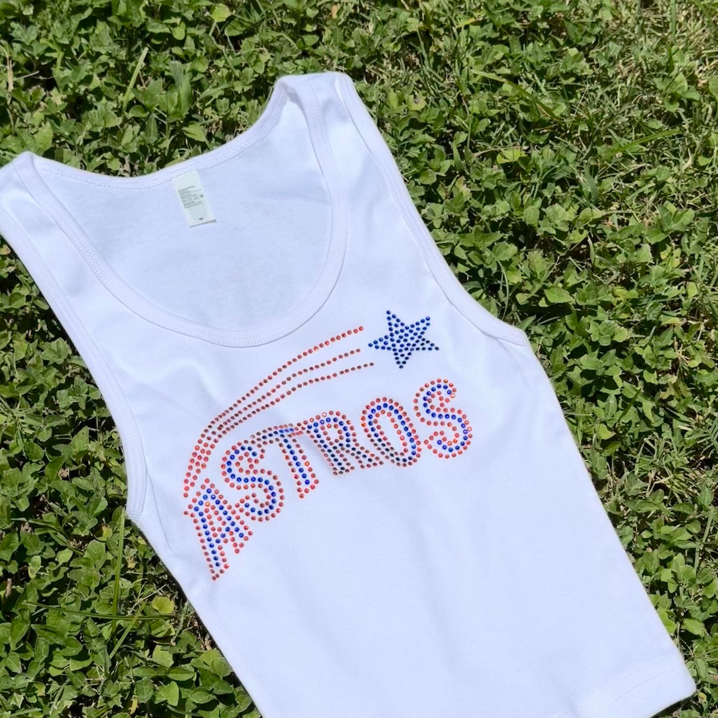 Houston Astros Rhinestone Cropped Tank