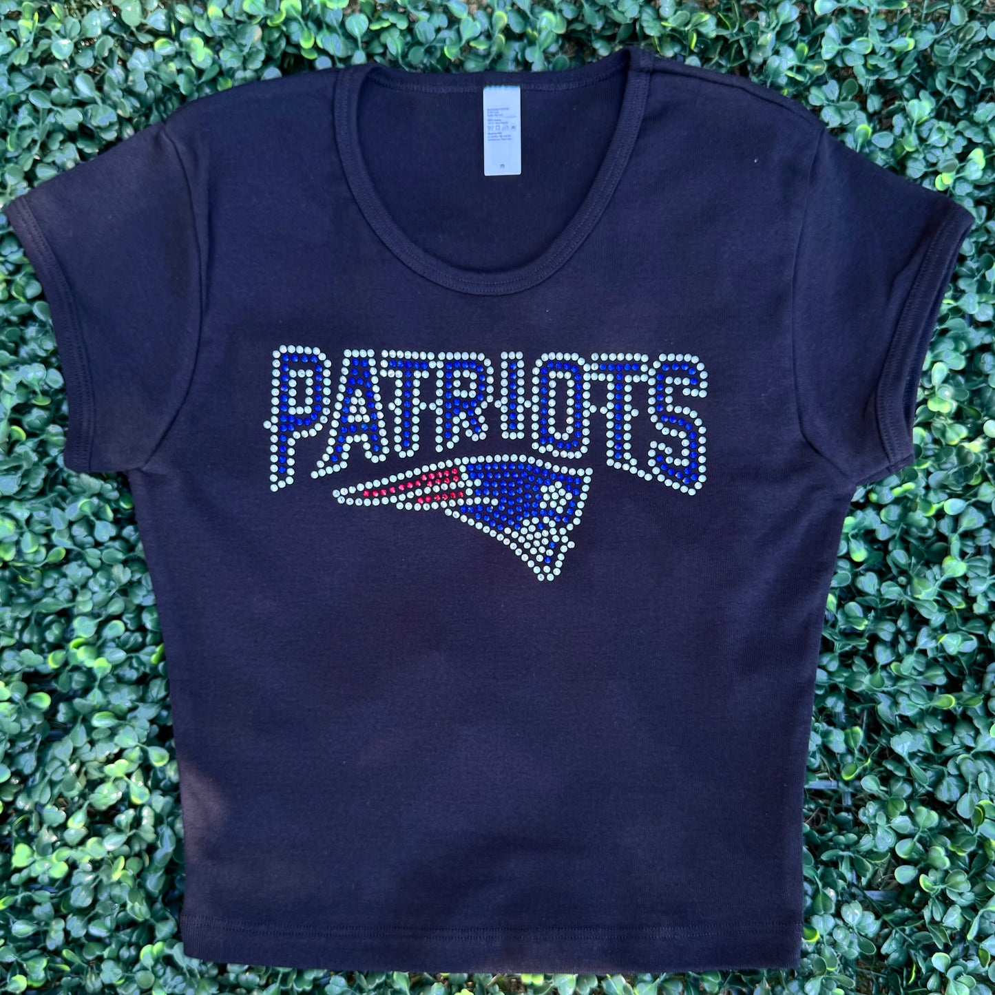 New England Patriots Rhinestone Baby Tee