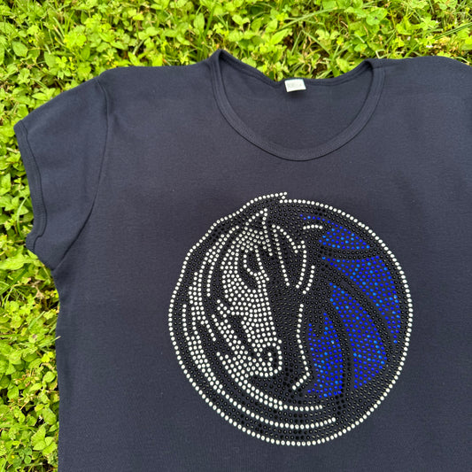 Dallas Mavericks Rhinestone Baby Tee