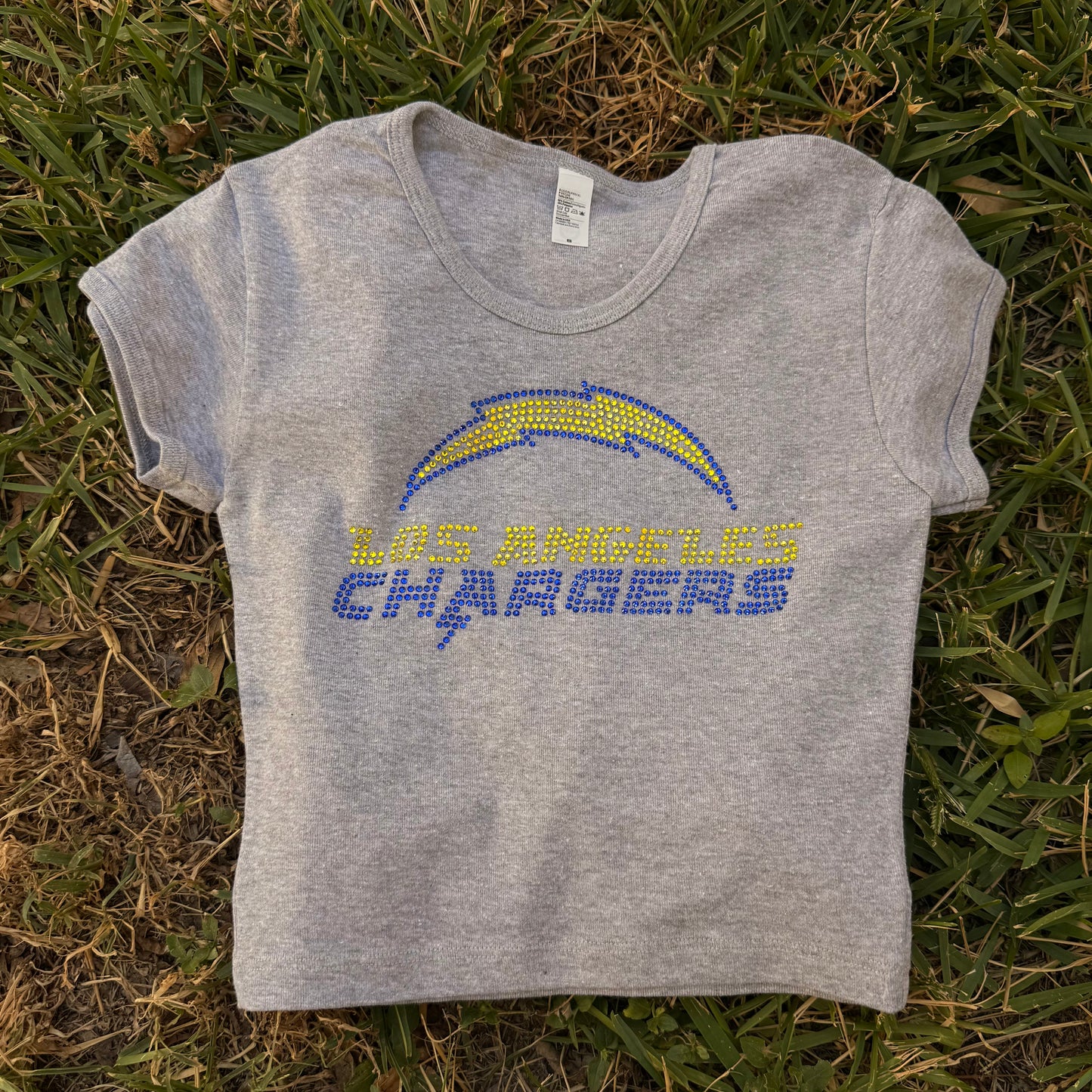 Charger Rhinestone Baby Tee