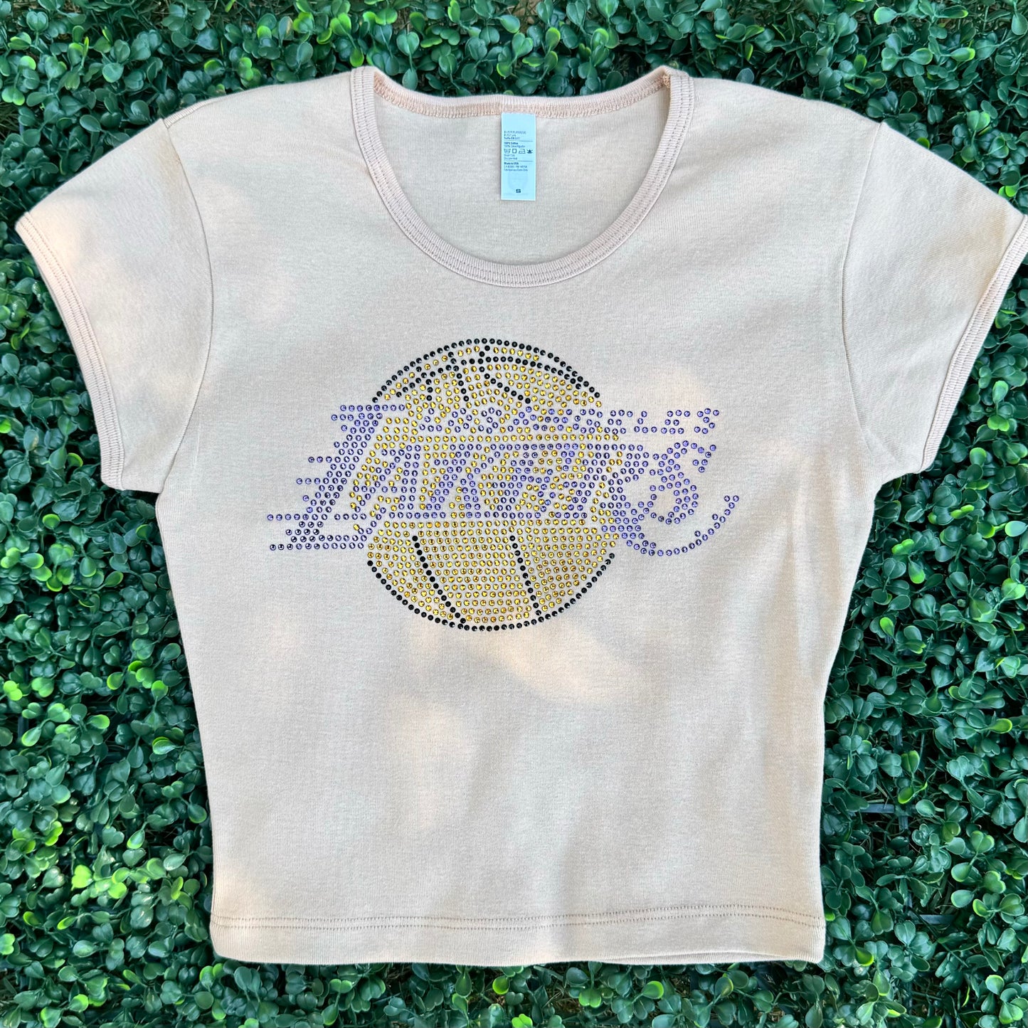 Lakers Basketball Rhinestone Baby Tee