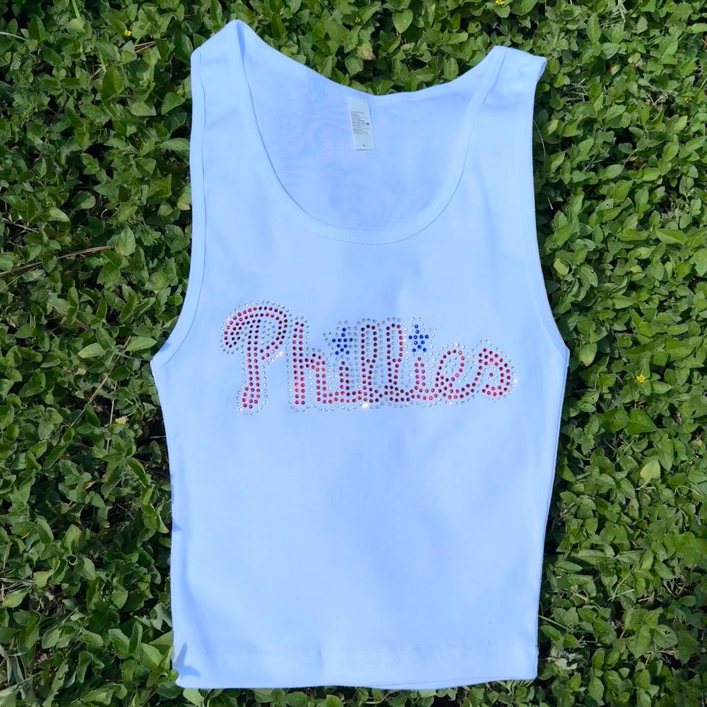 Phillies Rhinestone Cropped Tank