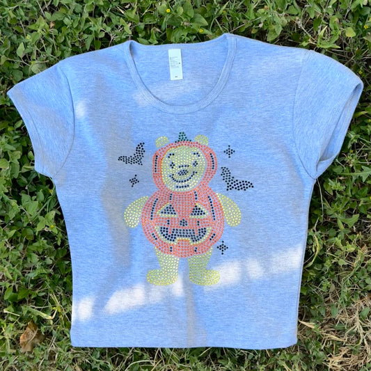 Winnie the Pooh Pumpkin Rhinestone Baby Tee