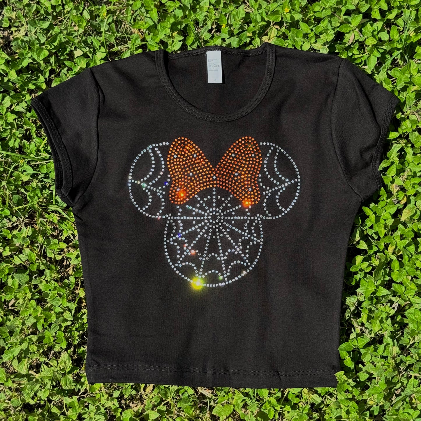 Minnie Webs Rhinestone Baby Tee