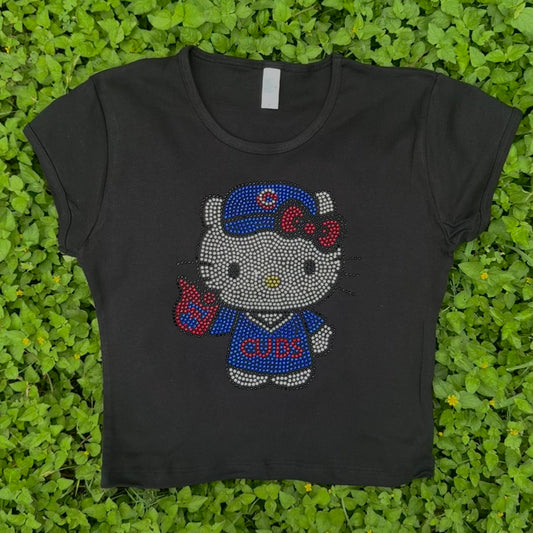 Kitty Cubs Rhinestone Baby Tee