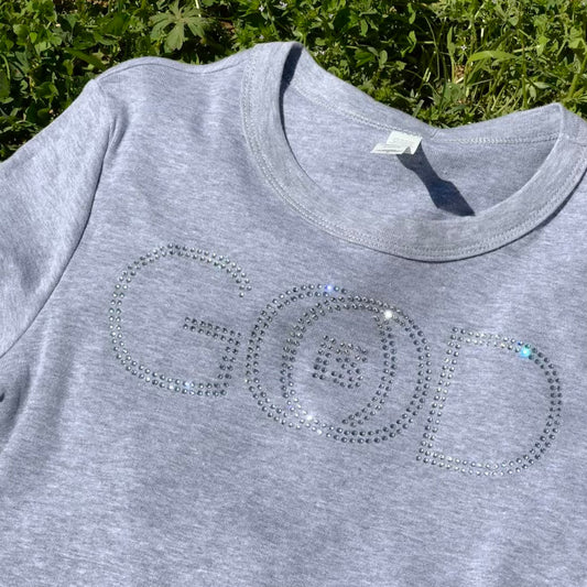 God Is Good Rhinestone Baby Tee