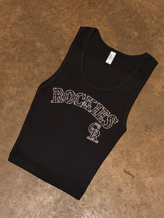 Rockies Rhinestone Cropped Tank Petite