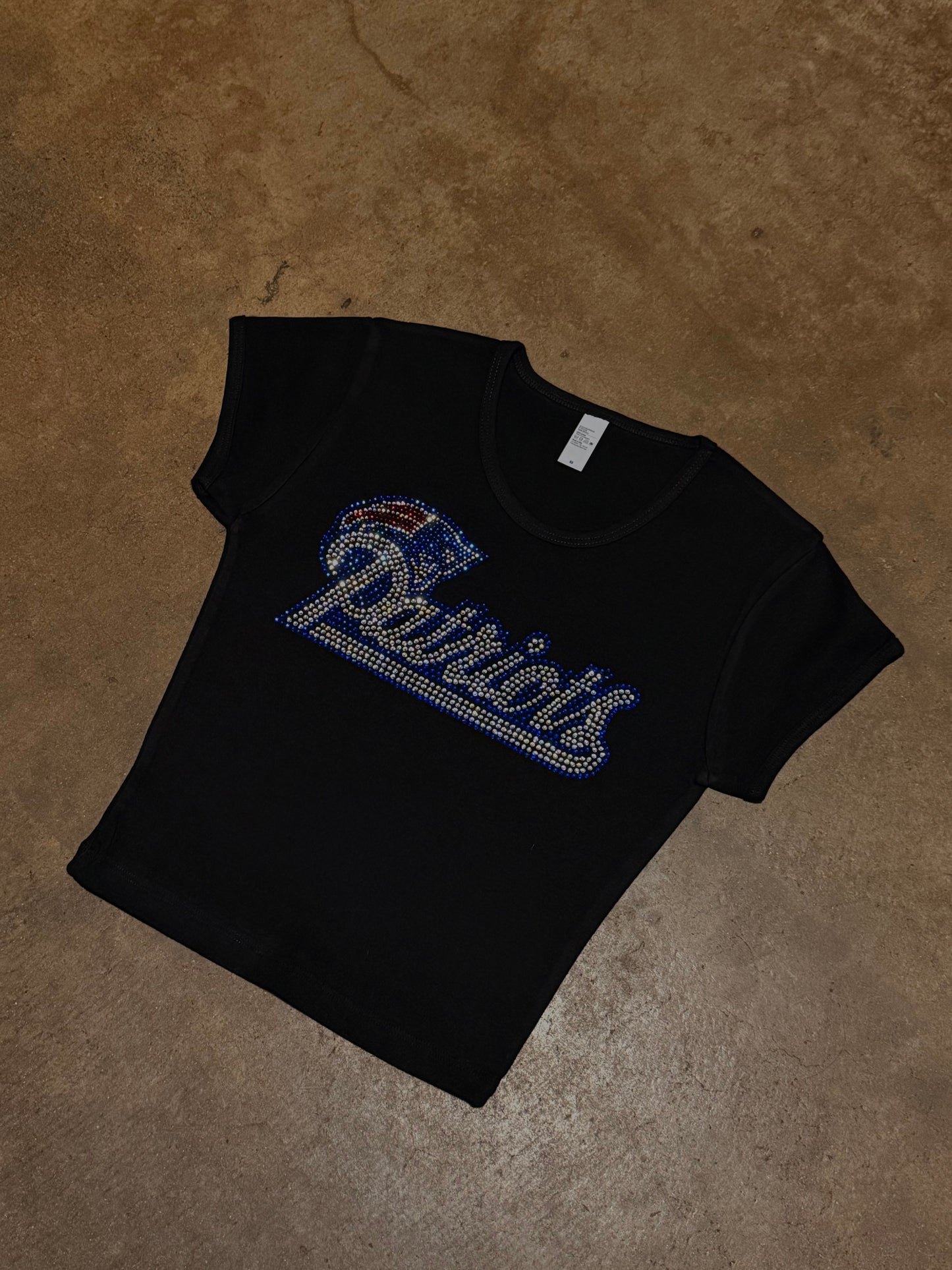 Patriots Rhinestone Baby Tee
