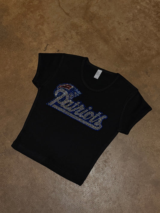 Patriots Rhinestone Baby Tee