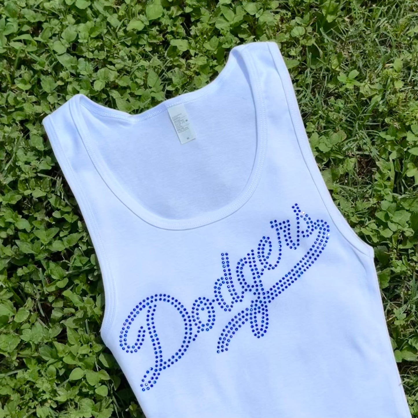 Dodgers Rhinestone Cropped Tank