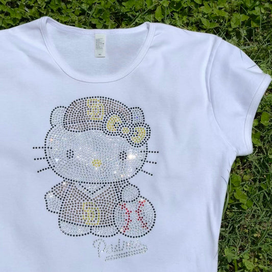 Hello Kitty San Diego Padres Rhinestone Baby Tee