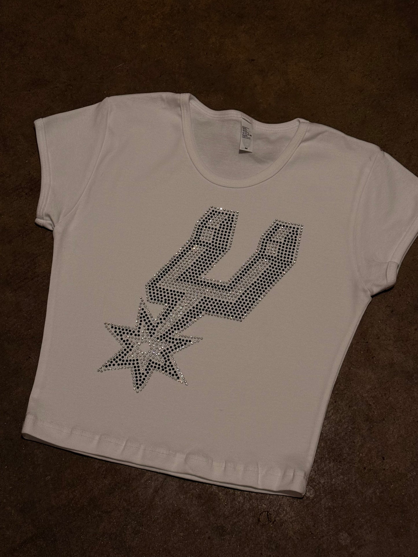 Spurs Rhinestone Baby Tee
