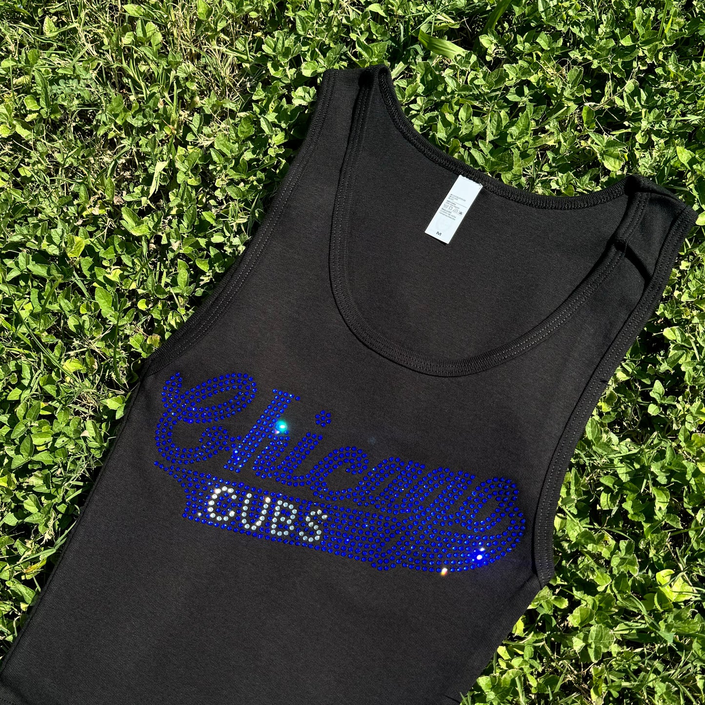 Chacago Cubs Rhinestone Cropped Tank