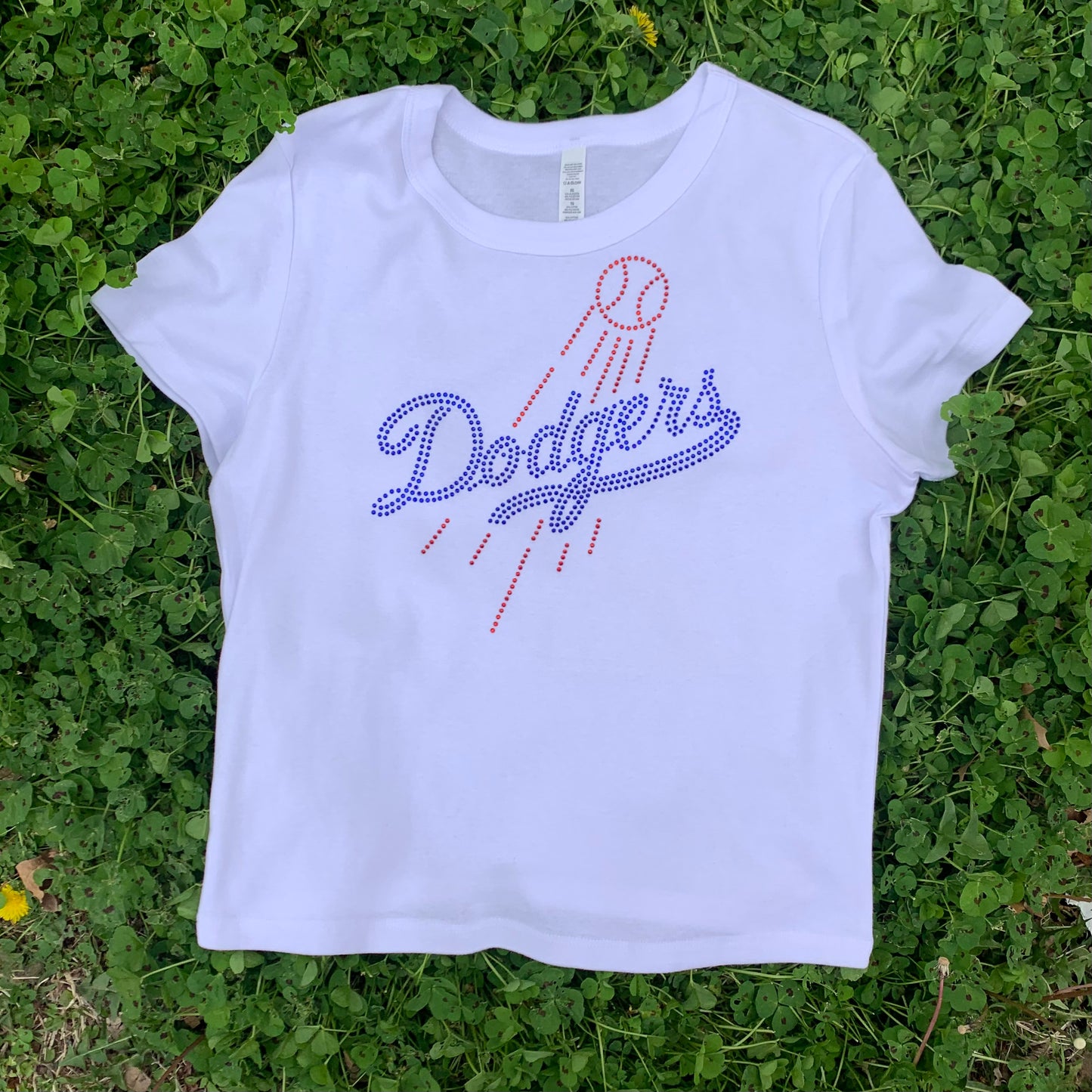 Dodgers Rhinestone Baby Tee