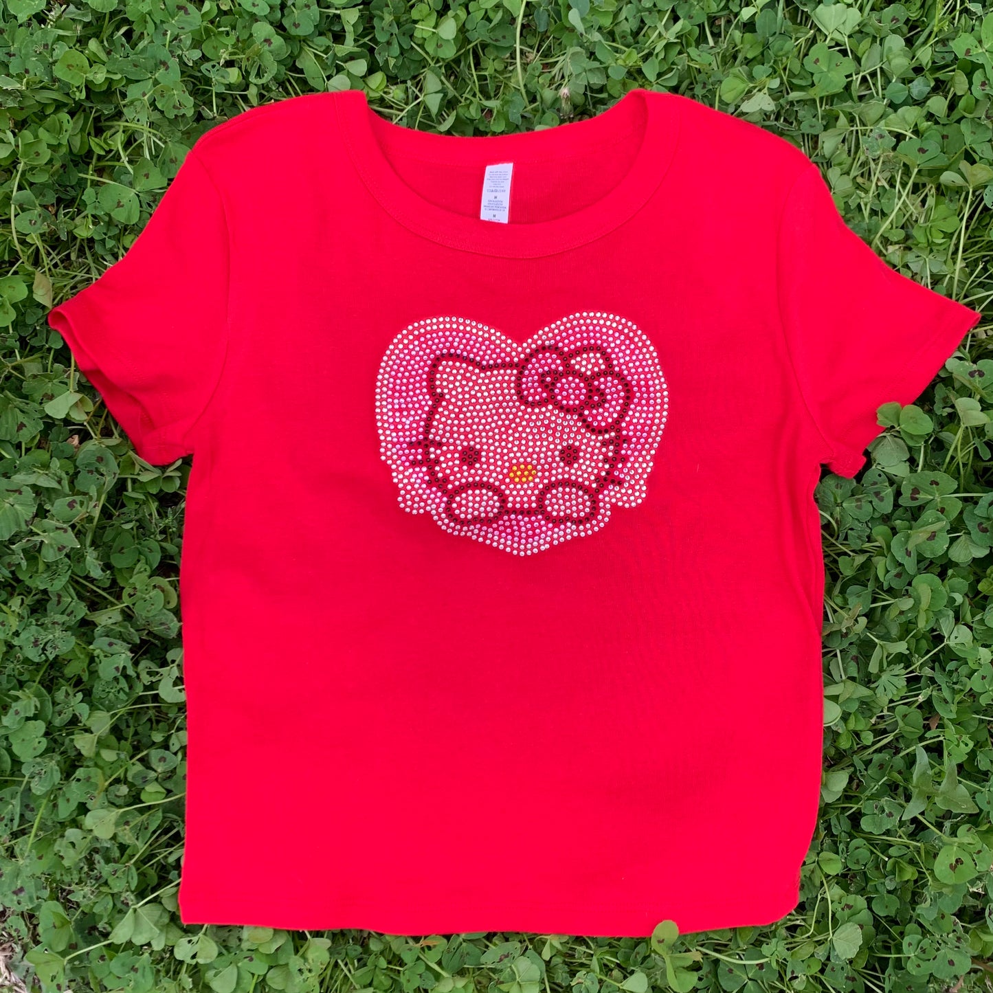 Hello Kitty Heart Rhinestone Baby Tee